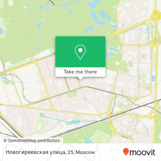 Новогиреевская улица, 25 map