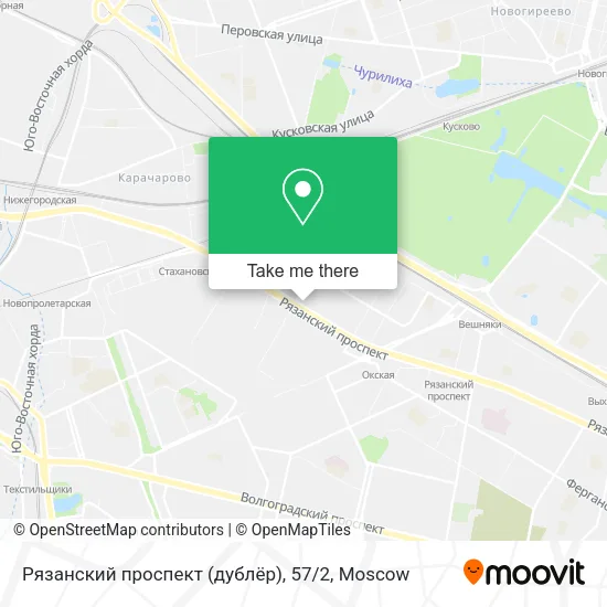 Рязанский проспект (дублёр), 57 / 2 map