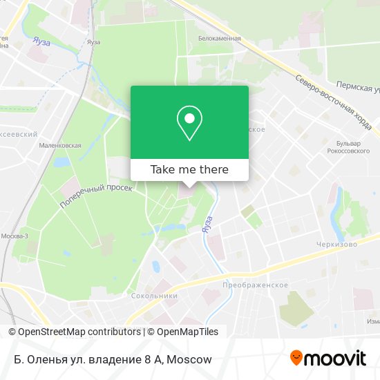 Б. Оленья ул. владение 8 А map