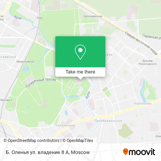Б. Оленья ул. владение 8 А map