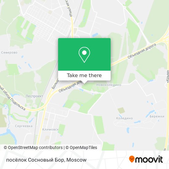 посёлок Сосновый Бор map