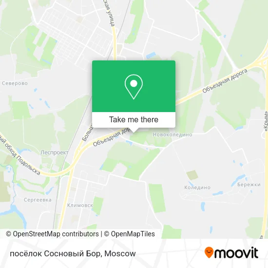 посёлок Сосновый Бор map