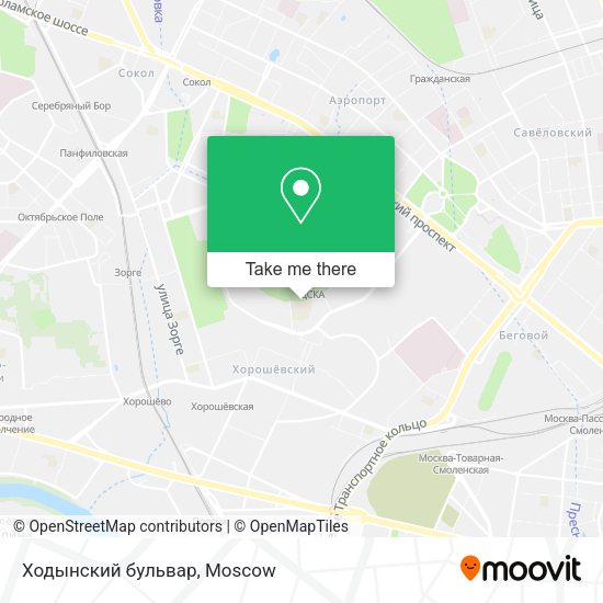 Ходынский бульвар map
