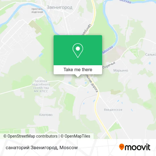 санаторий Звенигород map