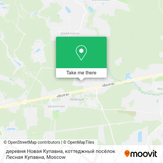 деревня Новая Купавна, коттеджный посёлок Лесная Купавна map