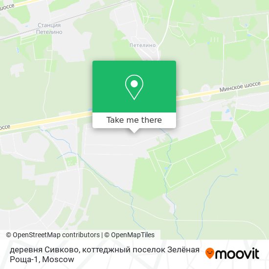 деревня Сивково, коттеджный поселок Зелёная Роща-1 map