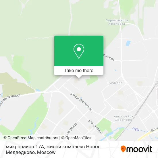 микрорайон 17А, жилой комплекс Новое Медведково map