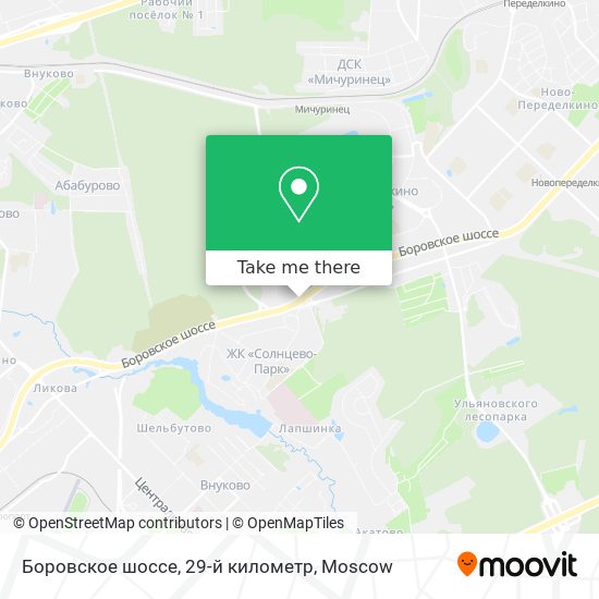 Боровское шоссе, 29-й километр map