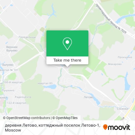 деревня Летово, коттеджный поселок Летово-1 map