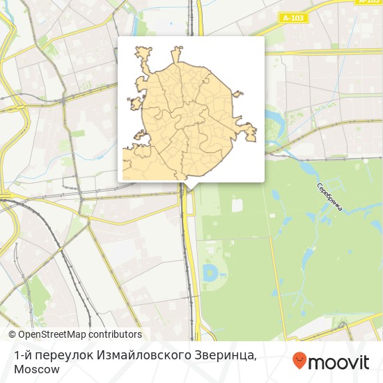 1-й переулок Измайловского Зверинца map