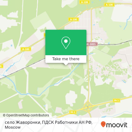 село Жаворонки, ПДСК Работники АН РФ map