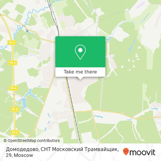 Домодедово, СНТ Московский Трамвайщик, 29 map