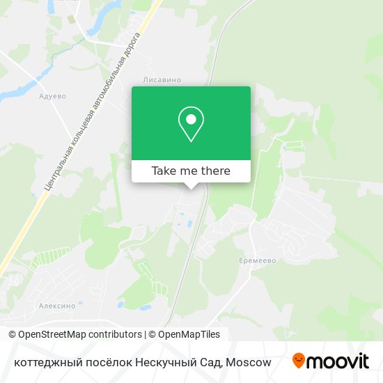 коттеджный посёлок Нескучный Сад map
