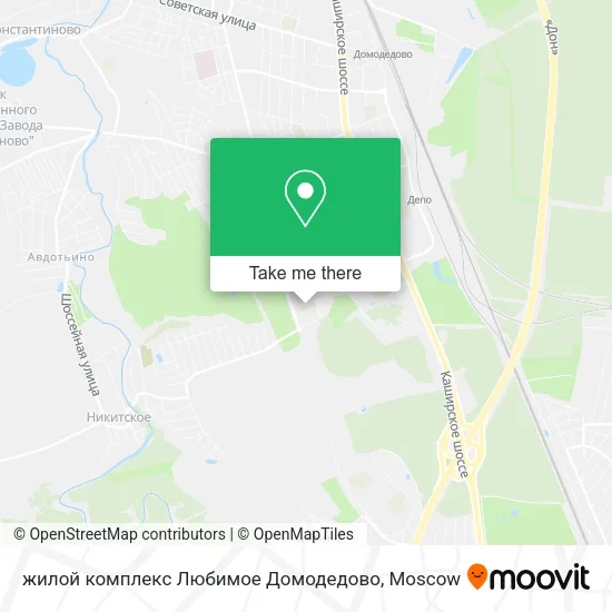 жилой комплекс Любимое Домодедово map