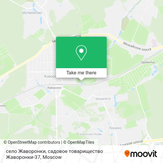 село Жаворонки, садовое товарищество Жаворонки-37 map