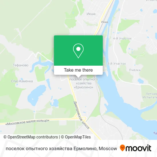 поселок опытного хозяйства Ермолино map