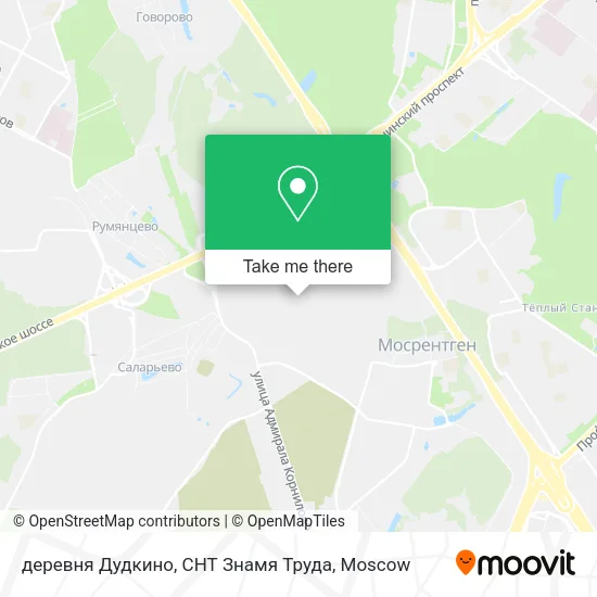 деревня Дудкино, СНТ Знамя Труда map