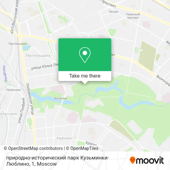 природно-исторический парк Кузьминки-Люблино, 1 map