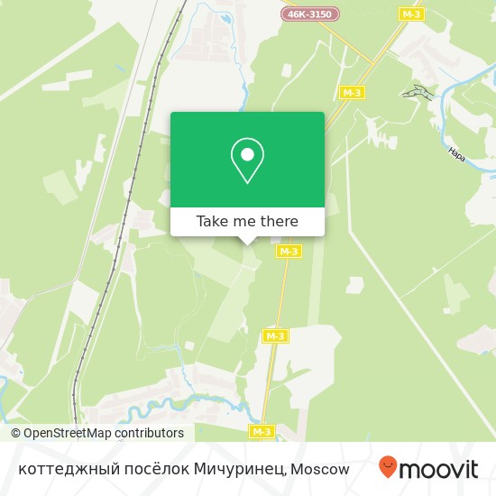 коттеджный посёлок Мичуринец map