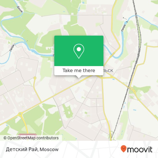 Детский Рай, улица 50 лет ВЛКСМ Подольск 142100 map