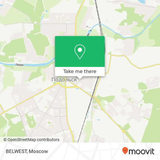 BELWEST, Рабочая улица Подольск 142100 map