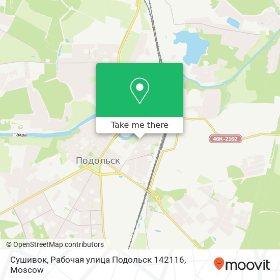 Сушивок, Рабочая улица Подольск 142116 map