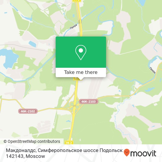 Макдоналдс, Симферопольское шоссе Подольск 142143 map