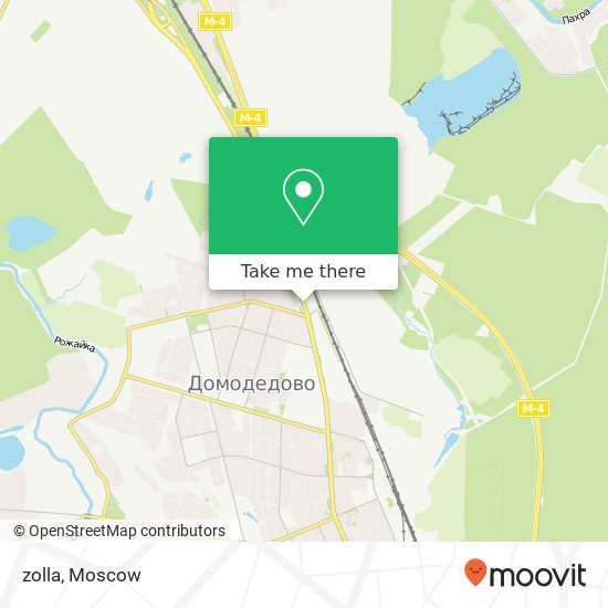 zolla, Каширское шоссе Домодедово 142001 map