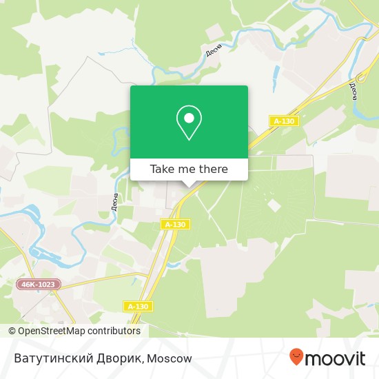 Ватутинский Дворик, Ватутинки посёлок Москва 142793 map