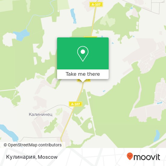 Кулинария, А107 Наро-Фоминский район 143370 map