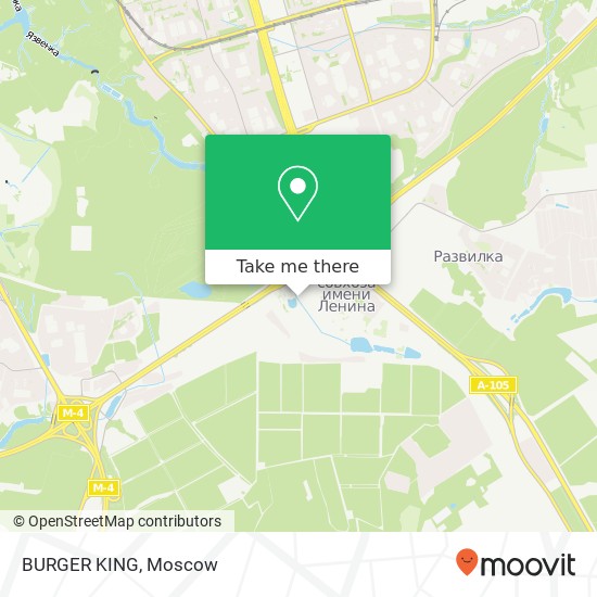 BURGER KING, Ленинский район 142704 map