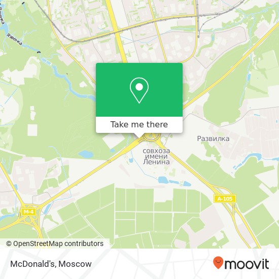 McDonald's, МКАД Москва 115582 map