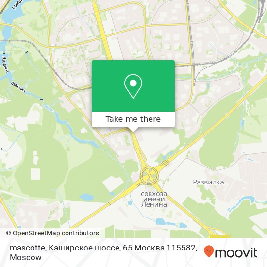 mascotte, Каширское шоссе, 65 Москва 115582 map