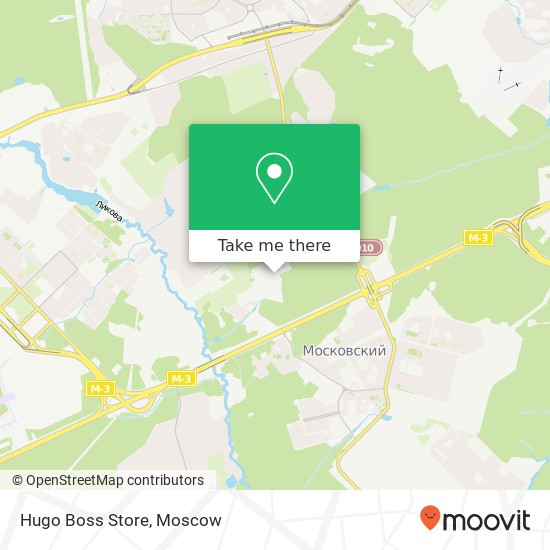 Hugo Boss Store, Москва 142784 map