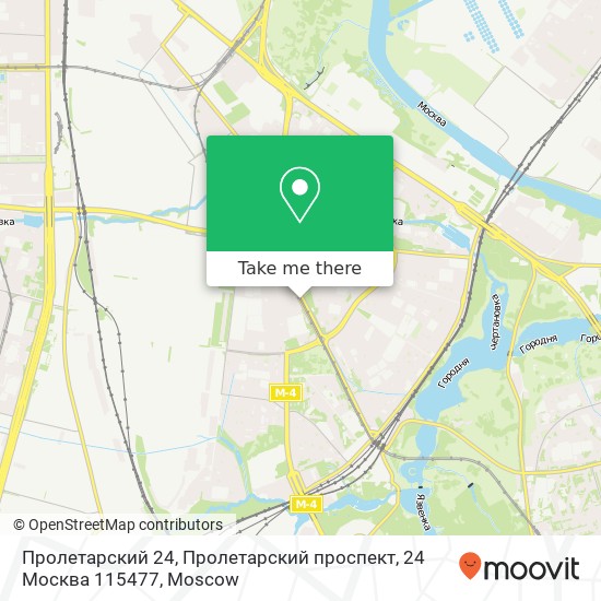 Пролетарский 24, Пролетарский проспект, 24 Москва 115477 map