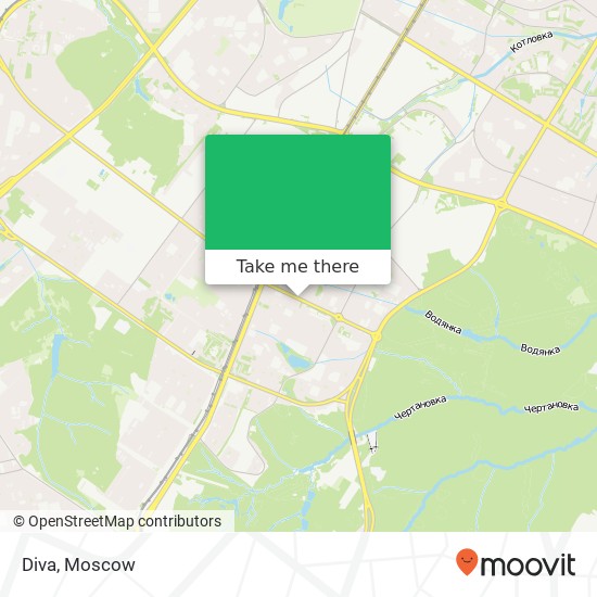 Карта Diva, улица Миклухо-Маклая, 32 Москва 117279