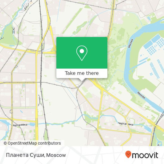 Планета Суши, улица Маршала Шестопалова Москва 115478 map