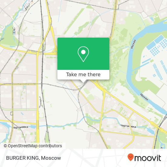 BURGER KING, улица Маршала Шестопалова Москва 115478 map