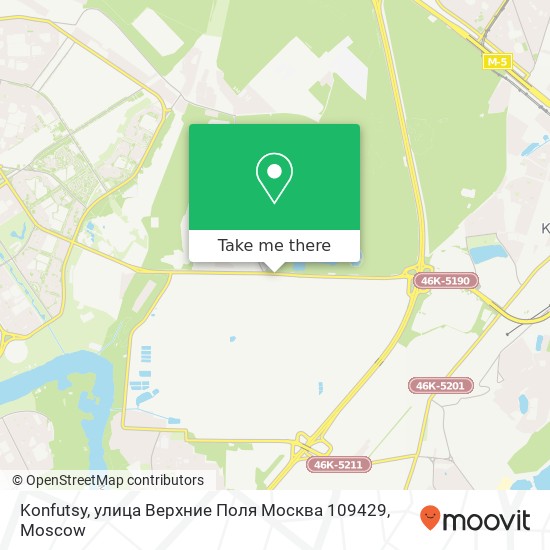 Konfutsy, улица Верхние Поля Москва 109429 map