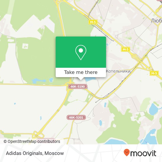 Adidas Originals, Котельники 140055 map