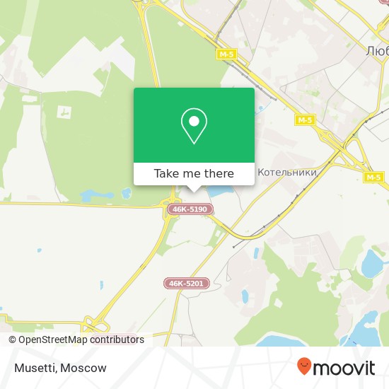 Musetti, 1-й Покровский проезд Котельники 140055 map