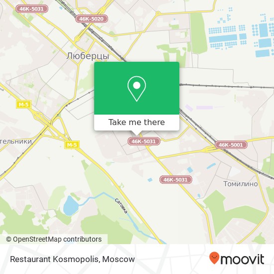 Restaurant Kosmopolis, Октябрьский проспект Люберецкий район 140006 map