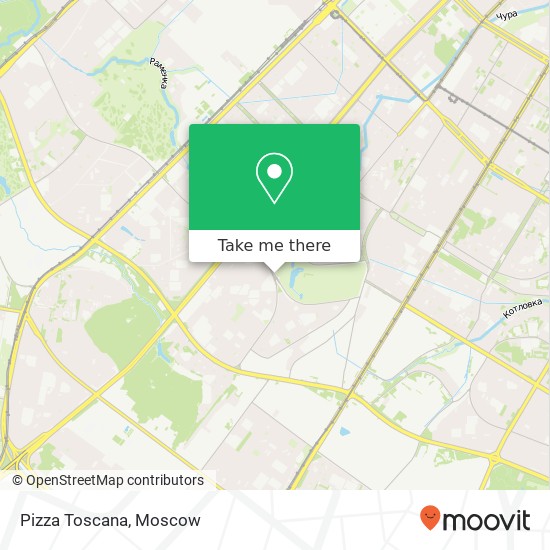 Pizza Toscana, улица Воронцовские Пруды Москва 117630 map