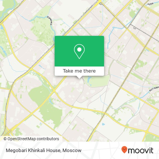 Megobari Khinkali House, улица Новаторов Москва 119421 map