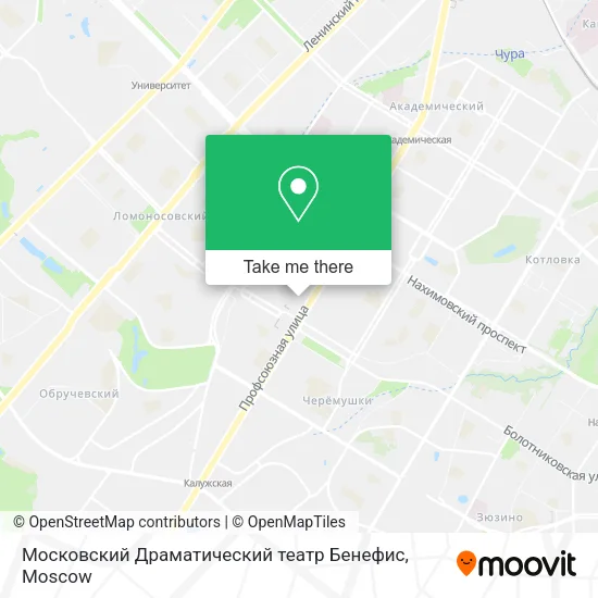 Московский Драматический театр Бенефис map