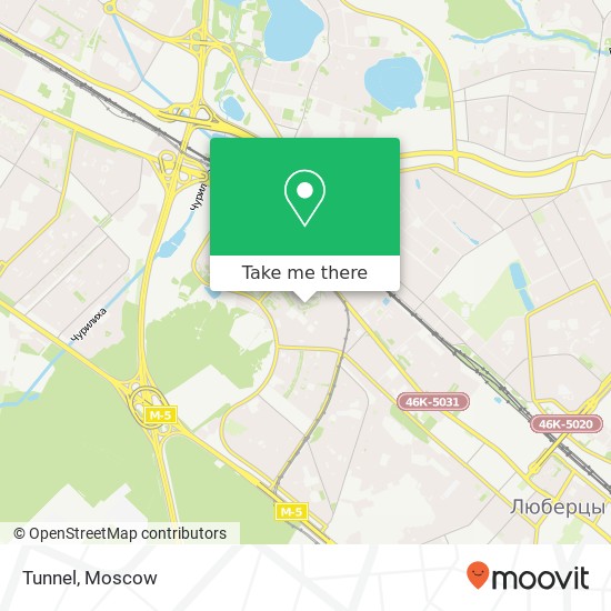 Tunnel, Жулебинский бульвар Москва 109153 map