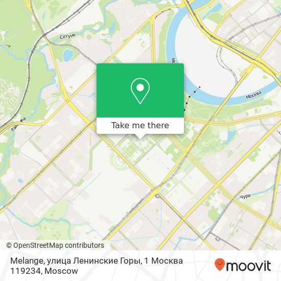 Melange, улица Ленинские Горы, 1 Москва 119234 map
