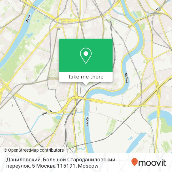 Даниловский, Большой Староданиловский переулок, 5 Москва 115191 map