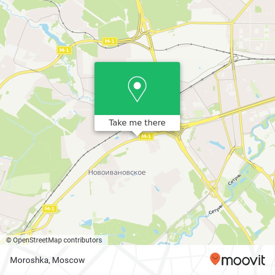 Moroshka, Новоивановское Одинцовский район 143026 map