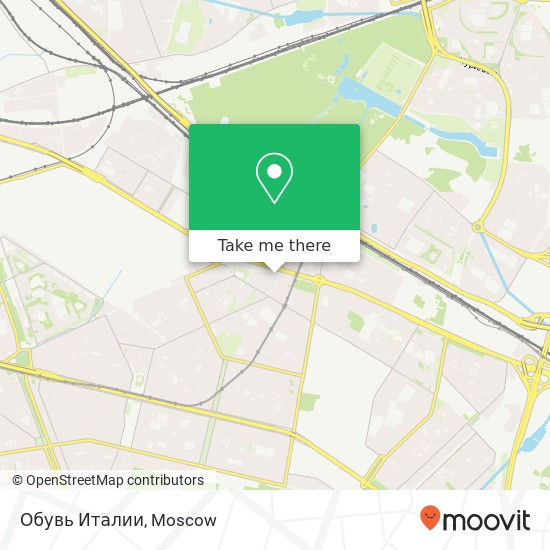 Обувь Италии, Зеленодольская улица Москва 109377 map